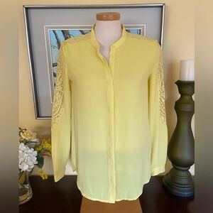 The Kooples Lace Sleeve Blouse